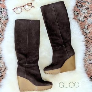 gucci wedge boots